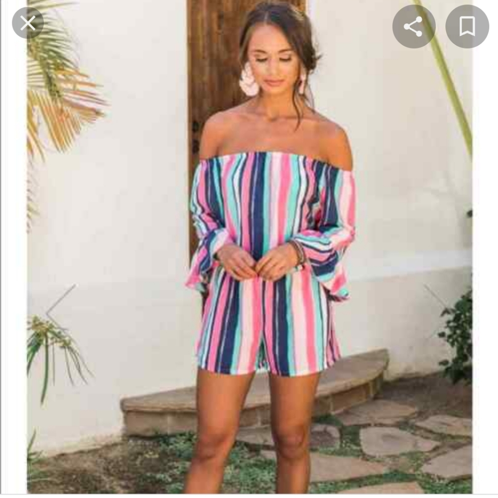 Pink Lily 'Cabo Coastlines' Romper - Picture 2 of 8